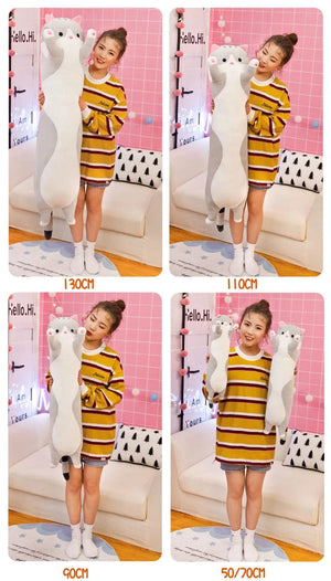 Planet Gates Children's Toy Stuffed Animal Pillow Cute Cat Pillow Soft Plush Long Cat Pillow Birthday Gift