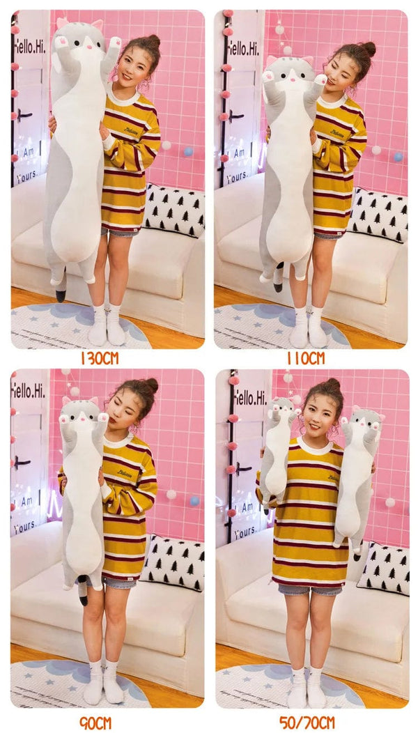 Planet Gates Children's Toy Stuffed Animal Pillow Cute Cat Pillow Soft Plush Long Cat Pillow Birthday Gift