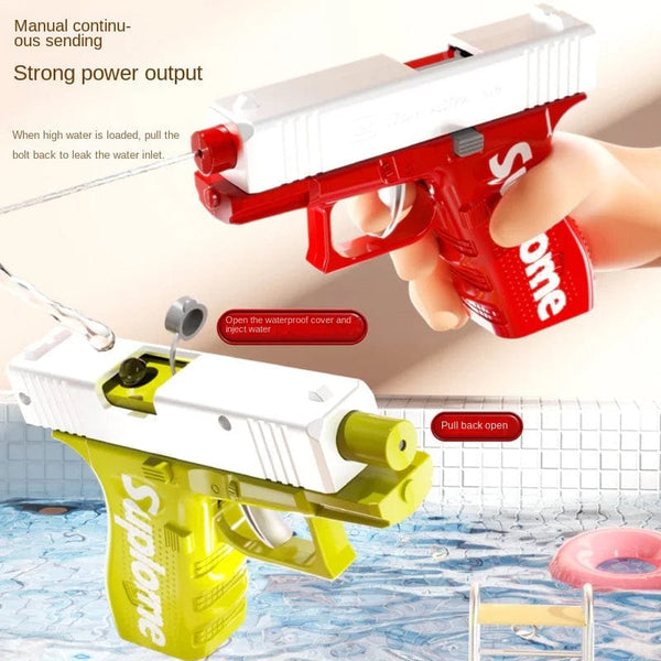 Planet Gates Children's water gun, manual continuous  Ges.m.b.H. water gun, boys and girls playing with bucket cooling toys in summer