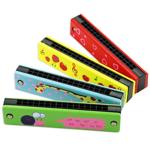 Planet Gates Children Wooden Cartoon Cute Harmonica Montessori Puzzle Toys Creative Music Toy Playing Instruments Kids Boys Girls Gifts TMZ