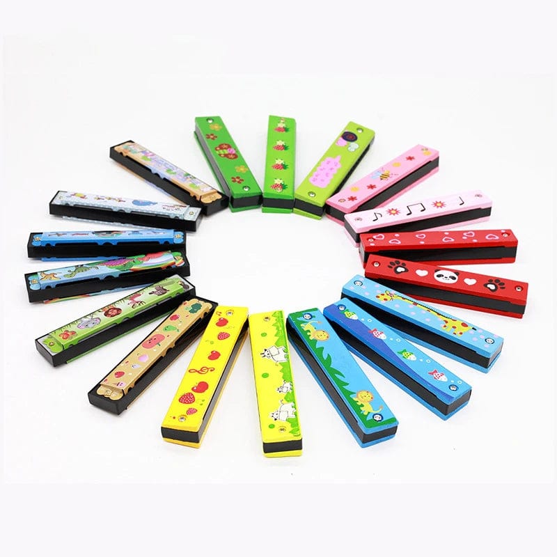 Planet Gates Children Wooden Cartoon Cute Harmonica Montessori Puzzle Toys Creative Music Toy Playing Instruments Kids Boys Girls Gifts TMZ