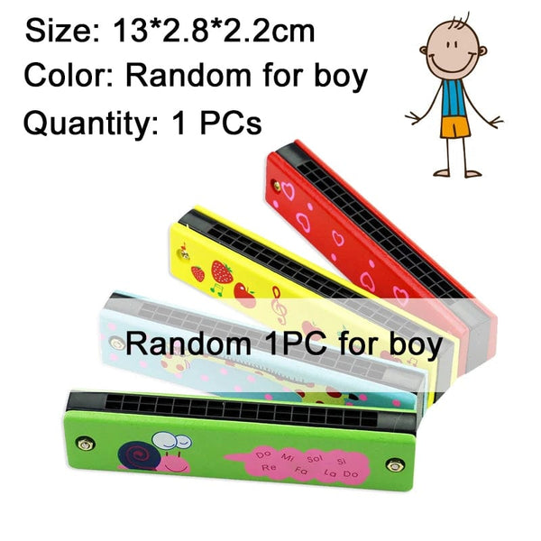 Planet Gates Children Wooden Cartoon Cute Harmonica Montessori Puzzle Toys Creative Music Toy Playing Instruments Kids Boys Girls Gifts TMZ