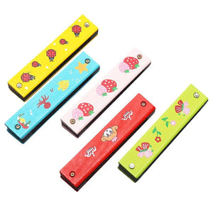Planet Gates Children Wooden Cartoon Cute Harmonica Montessori Puzzle Toys Creative Music Toy Playing Instruments Kids Boys Girls Gifts TMZ