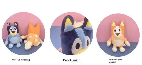 Planet Gates Chilli 28cm Blueyed Dog Bingo Family 17cm 28cm Plush Toy Cartoon Dog Soft Stuffed Animals Dolls Birthday Christmas Gifts Family Blue-y Bingo