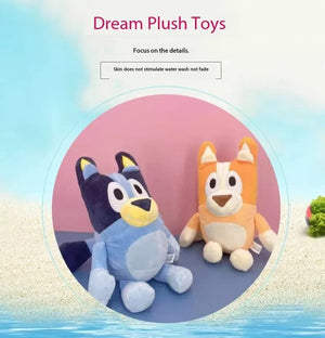 Planet Gates Chilli 28cm Blueyed Dog Bingo Family 17cm 28cm Plush Toy Cartoon Dog Soft Stuffed Animals Dolls Birthday Christmas Gifts Family Blue-y Bingo