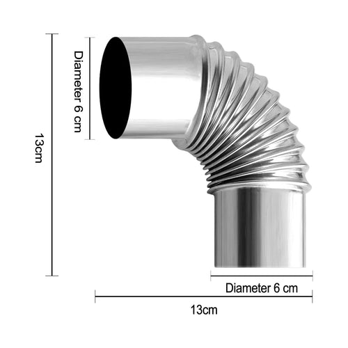 Planet Gates Chimney Elbow Camping Firewood Stove Chimney Cap Parts Portable Patio Heaters Chimney Accessary Chimney Tube Spark Arrestor