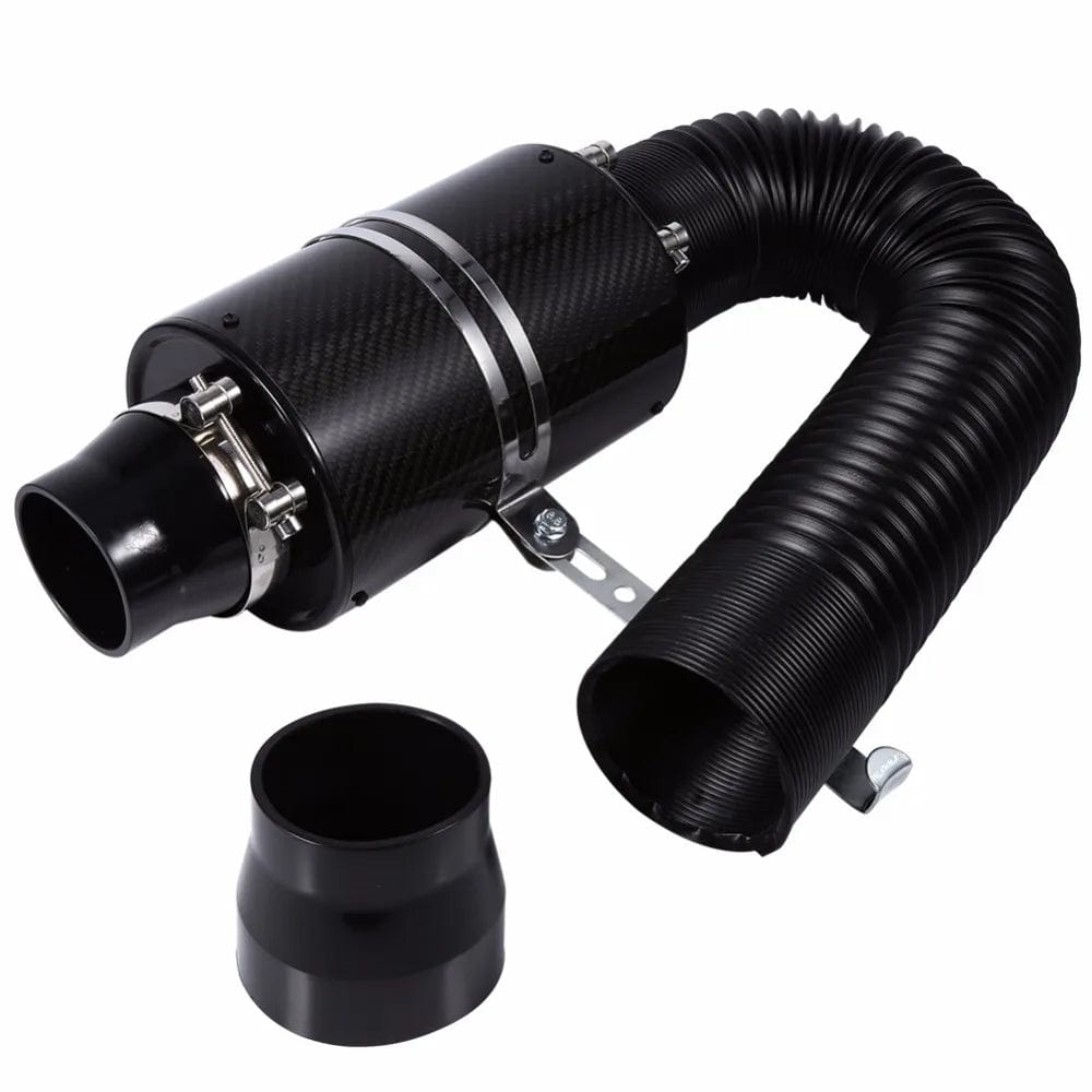 Planet Gates CHINA 1 Set Universal Car 3 Inch Carbon Fibre Cold Air Filter Feed Enclosed Intake Induction Pipe Hose Kit Universal