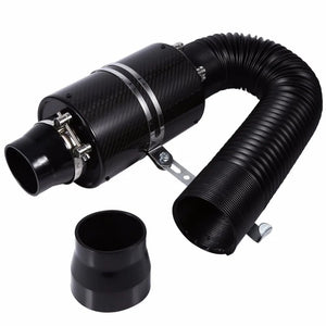 Planet Gates CHINA 1 Set Universal Car 3 Inch Carbon Fibre Cold Air Filter Feed Enclosed Intake Induction Pipe Hose Kit Universal