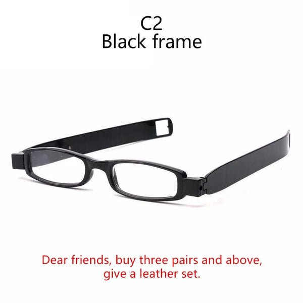 Planet Gates China / +100 / C2 360 Rotary Magnet Portable Folding Magnetic Therapy Activated Presbyopic Glasses HD Resin Men And Women Reading Plastic Eyewear