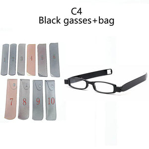 Planet Gates China / +100 / C4 360 Rotary Magnet Portable Folding Magnetic Therapy Activated Presbyopic Glasses HD Resin Men And Women Reading Plastic Eyewear