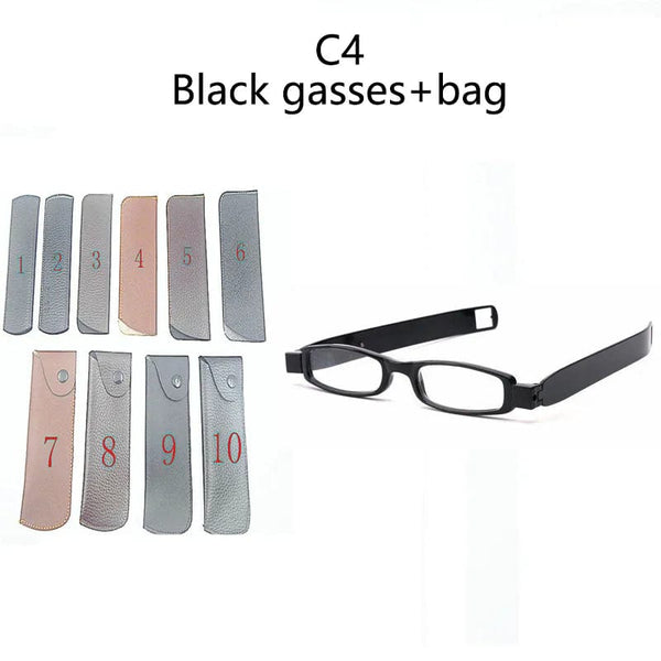 Planet Gates China / +100 / C4 360 Rotary Magnet Portable Folding Magnetic Therapy Activated Presbyopic Glasses HD Resin Men And Women Reading Plastic Eyewear