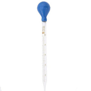 Planet Gates CHINA 10ml Glass Scale Line Dropper Pipette Lab Dropper Dropping Pipet Blue Rubber Head Pipettors