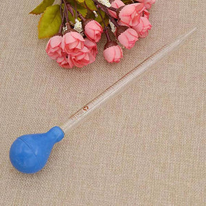 Planet Gates CHINA 10ml Glass Scale Line Dropper Pipette Lab Dropper Dropping Pipet Blue Rubber Head Pipettors