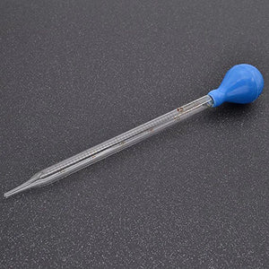 Planet Gates CHINA 10ml Glass Scale Line Dropper Pipette Lab Dropper Dropping Pipet Blue Rubber Head Pipettors