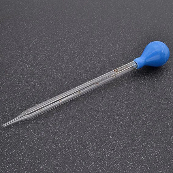 Planet Gates CHINA 10ml Glass Scale Line Dropper Pipette Lab Dropper Dropping Pipet Blue Rubber Head Pipettors