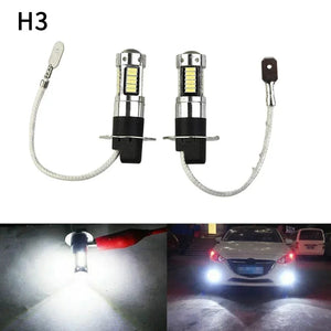 Planet Gates CHINA 2Pcs 100W H3 LED Fog Light Bulbs 6000K Power Lamp White Daytime Running Lights 12V-24V Led Bulb Fog Driving Lights Accessories