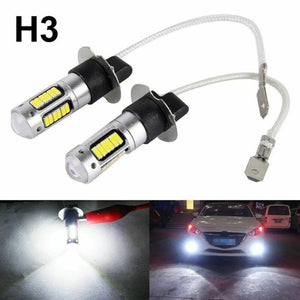 Planet Gates CHINA 2Pcs 100W H3 LED Fog Light Bulbs 6000K Power Lamp White Daytime Running Lights 12V-24V Led Bulb Fog Driving Lights Accessories