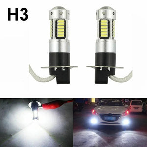 Planet Gates CHINA 2Pcs 100W H3 LED Fog Light Bulbs 6000K Power Lamp White Daytime Running Lights 12V-24V Led Bulb Fog Driving Lights Accessories
