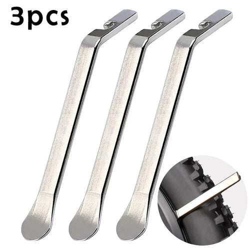 Planet Gates CHINA 3pcs Motorcycle Bicycle Tire Changing Levers Tires Spudger Stainless Steel Spoon Tire Iron Rim Opener Lever Changer Repair Tool