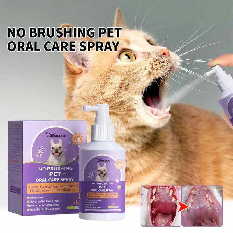 Planet Gates CHINA 50ml Pet Oral Cleanse Spray Dogs Cats Teeth Clean Deodorant Prevent Calculus Remove Kitten Bad Breath Mouth Fresh Pet Supplies