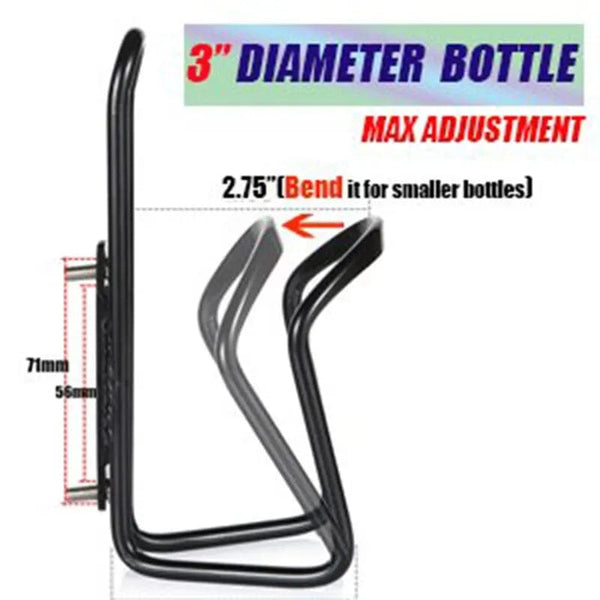 Planet Gates CHINA / 52004-Black Aluminum Alloy Bicycle Bottle Holder Cycling Bicycle Drink Water Bottle Rack Holder Mount for Mountain Folding Bike Cage