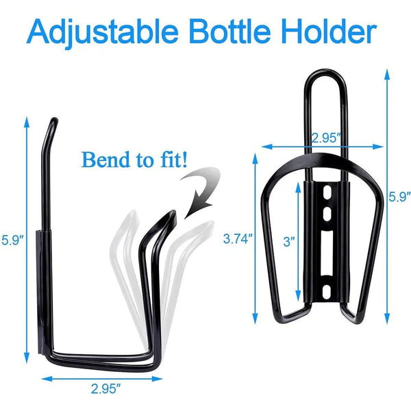 Planet Gates CHINA / 52004-Black Aluminum Alloy Bicycle Bottle Holder Cycling Bicycle Drink Water Bottle Rack Holder Mount for Mountain Folding Bike Cage
