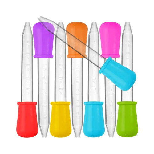 Planet Gates CHINA / 6pcs 5ml Small Silicone Plastic Pipette Dropper Feeding Medicine Liquid Eye Ear Pipette Dropper School Lab Experiment Supplies
