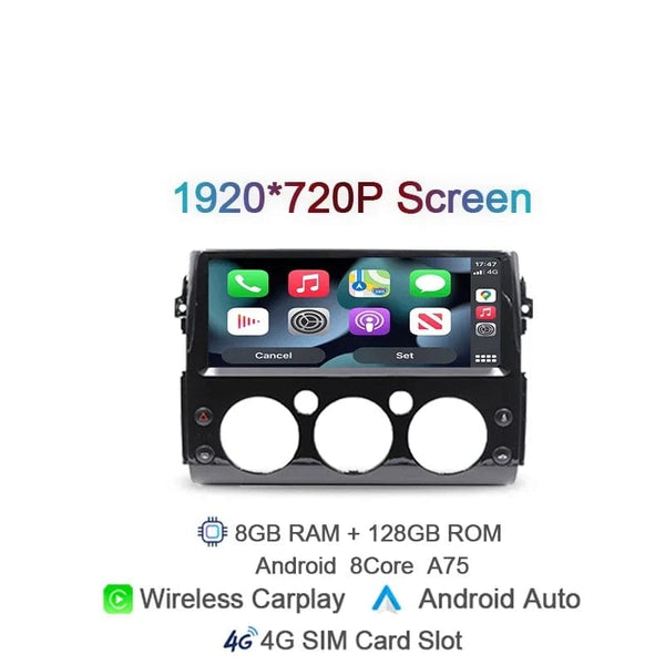 Planet Gates CHINA / 8 128G Carpla Black Carplay 1920*720 IPS 2 din Android 14 Car Radio For Toyota FJ Cruiser 2007 2008-2017 Auto GPS Navigation Stereo 8+128G Bluetooth