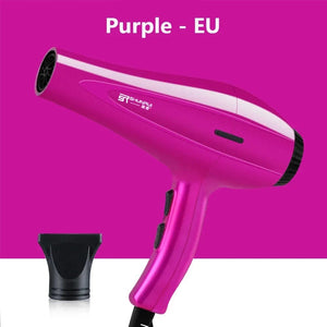 Planet Gates CHINA / Anion Purple EU-220v Hair Dryer 2200W Professional Powerful Hair Dryer Fast Heating Hot And Cold Adjustment Ionic Air Blow Dryer with Air Collecting