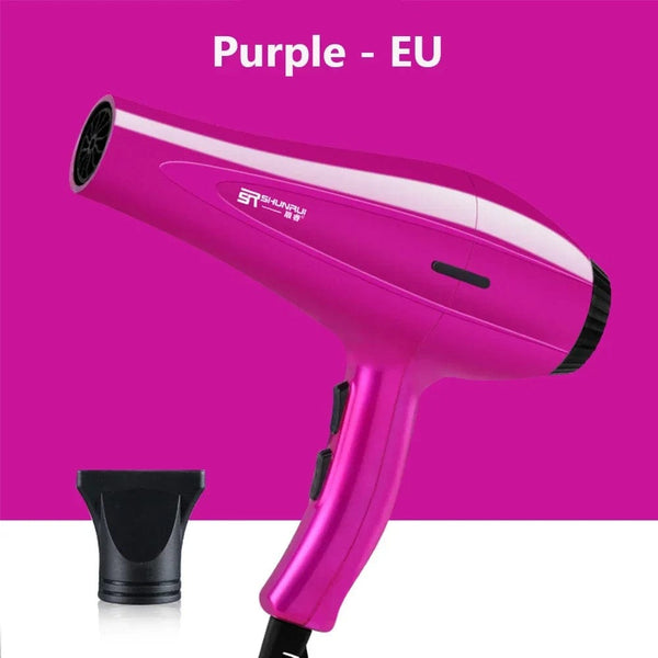 Planet Gates CHINA / Anion Purple EU-220v Hair Dryer 2200W Professional Powerful Hair Dryer Fast Heating Hot And Cold Adjustment Ionic Air Blow Dryer with Air Collecting
