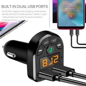Planet Gates CHINA Automobile Bluetooth MP3 Player Wireless Audio Receiver Dual USB 3.1A Fast Charger FM Transmission Car MP3 Player Accessory