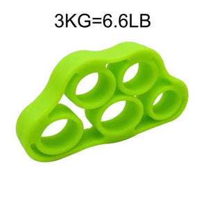 Planet Gates CHINA / G910A-green Silicone Finger Gripper Gym Hand Grip Resistance Band Wrist Stretcher Elastic Five Finger Expander Strength Trainer Exercise
