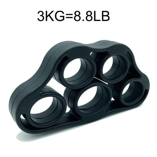 Planet Gates CHINA / G910B-black Silicone Finger Gripper Gym Hand Grip Resistance Band Wrist Stretcher Elastic Five Finger Expander Strength Trainer Exercise