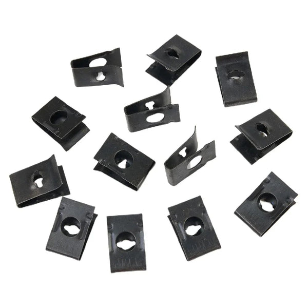 Planet Gates CHINA Hot Sale 20Pcs Metal U-Type Clips For Car Bumper Fender Trim Panel Fastener Leaf Board Fastener Grommet Clips Car Accessories