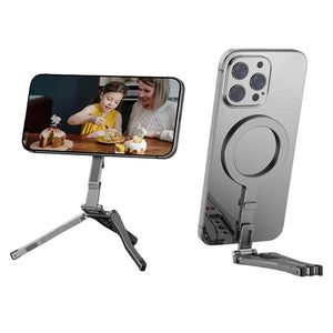 Planet Gates CHINA Magnetic Pocket Phone Tripod Cell Phone Tripod Stand for MagSafe Foldable Phone Holder Phone Stand for iPhone 16 15 14 13 12