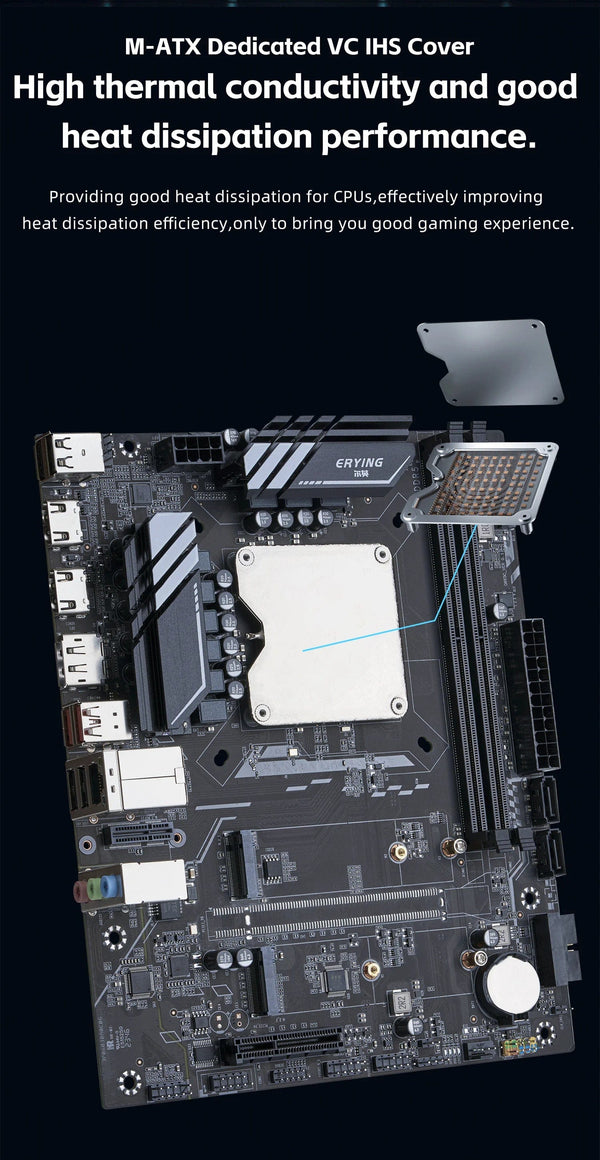 Planet Gates CHINA / Motherboard+CPU ATX DIY Desktop Motherboard with Onboard 13th Kit Interposer Core CPU Q1J3(i7 ES 0000)12C16T Iris Xe Graphics DDR5 RAM