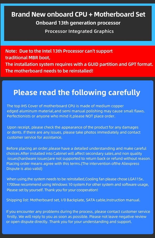 Planet Gates CHINA / Motherboard+CPU ATX DIY Desktop Motherboard with Onboard 13th Kit Interposer Core CPU Q1J3(i7 ES 0000)12C16T Iris Xe Graphics DDR5 RAM