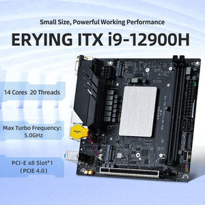 Planet Gates CHINA / Motherboard+CPU ERYING DIY ITX Desktops Motherboard Set with Onboard CPU Core Interper Kit i9 12900H i9-12900H 14C20T DDR4 Gaming PC Computers