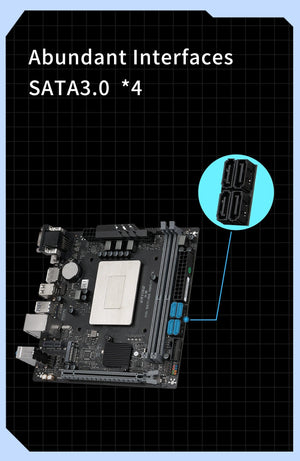 Planet Gates CHINA / Motherboard+CPU ERYING M-ITX DIY Desktop Motherboard with Onboard CPU Core Interpose Kit i7 11800H 8C16T Gaming PC Computer Office Assembly Set