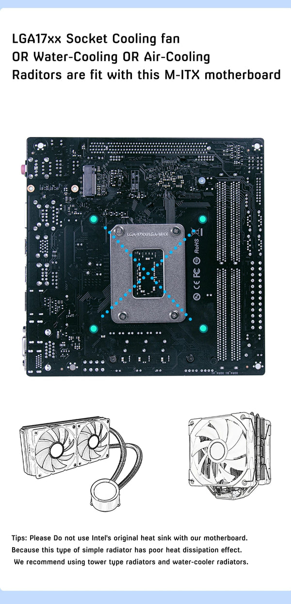 Planet Gates CHINA / Motherboard+CPU ERYING M-ITX DIY Desktop Motherboard with Onboard CPU Core Interpose Kit i7 11800H 8C16T Gaming PC Computer Office Assembly Set