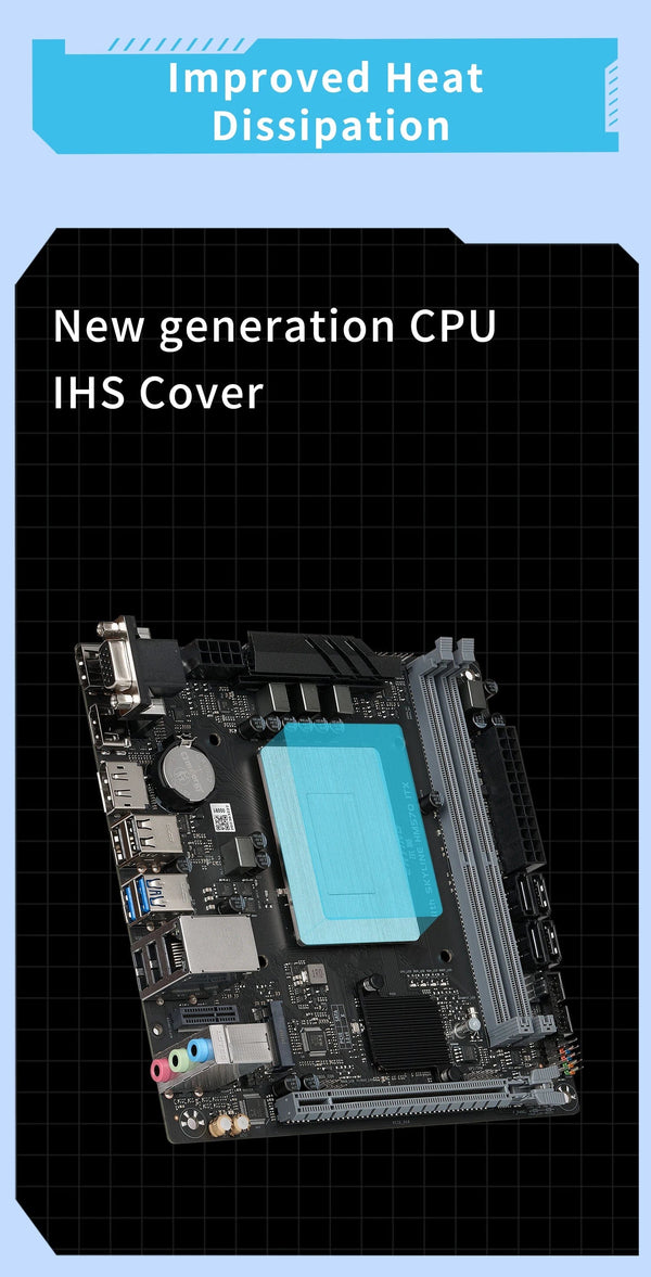 Planet Gates CHINA / Motherboard+CPU ERYING M-ITX DIY Desktop Motherboard with Onboard CPU Core Interpose Kit i7 11800H 8C16T Gaming PC Computer Office Assembly Set