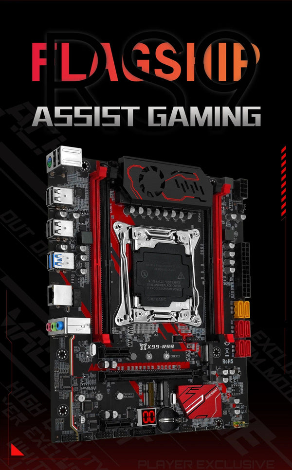 Planet Gates CHINA / Motherboard+CPU+RAM MACHINIST RS9 X99 Motherboard Combo Xeon E5 2640 V4 Kit LGA 2011-3 CPU DDR4 2*8G=16GB RAM 2133MHz NVME M.2 USB 3.0 Four Channel