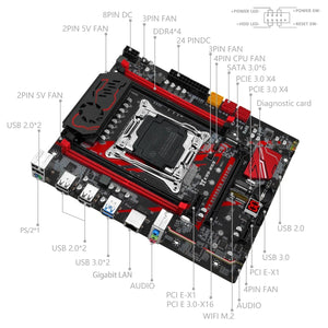 Planet Gates CHINA / Motherboard+CPU+RAM MACHINIST RS9 X99 Motherboard Combo Xeon E5 2640 V4 Kit LGA 2011-3 CPU DDR4 2*8G=16GB RAM 2133MHz NVME M.2 USB 3.0 Four Channel
