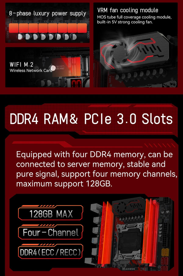 Planet Gates CHINA / Motherboard+CPU+RAM MACHINIST RS9 X99 Motherboard Combo Xeon E5 2640 V4 Kit LGA 2011-3 CPU DDR4 2*8G=16GB RAM 2133MHz NVME M.2 USB 3.0 Four Channel