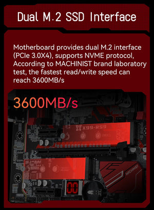 Planet Gates CHINA / Motherboard+CPU+RAM MACHINIST RS9 X99 Motherboard Combo Xeon E5 2640 V4 Kit LGA 2011-3 CPU DDR4 2*8G=16GB RAM 2133MHz NVME M.2 USB 3.0 Four Channel