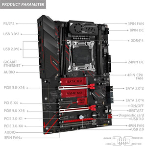 Planet Gates CHINA / Motherboard+CPU+RAM MACHINIST X99 Motherboard Kit Xeon E5 2680 V4 CPU LGA 2011-3 DDR4 RAM 32GB Memory Combo USB 3.0 NVME M. 2 MR9A PRO Four Channel