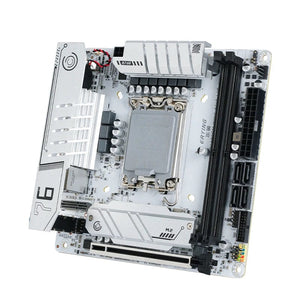 Planet Gates CHINA / Motherboards ERYING ITX B760i Gaming Motherboard ARGB LGA 1700 115x Support Core 12/13/14th i9/i7/i5/i3/Pentium Dual Channel DDR5 RAM White