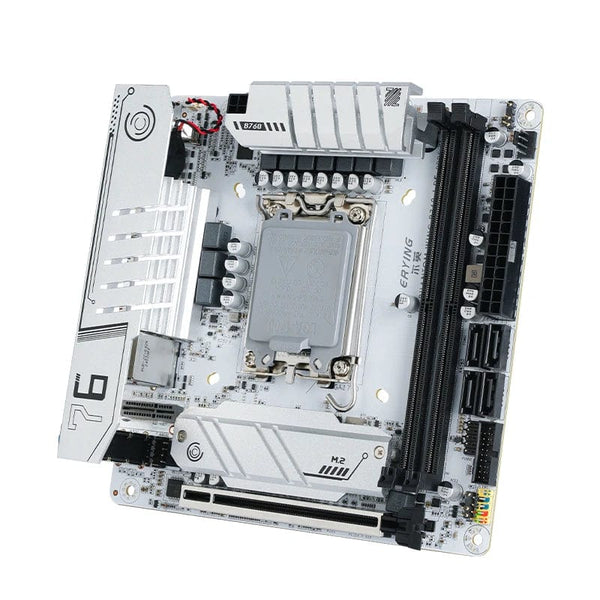 Planet Gates CHINA / Motherboards ERYING ITX B760i Gaming Motherboard ARGB LGA 1700 115x Support Core 12/13/14th i9/i7/i5/i3/Pentium Dual Channel DDR5 RAM White