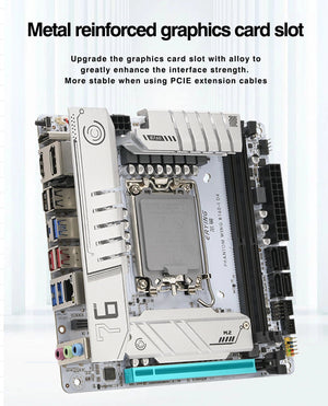 Planet Gates CHINA / Motherboards ERYING ITX B760i Gaming Motherboard ARGB LGA 1700 115x Support Core 12/13/14th i9/i7/i5/i3/Pentium Dual Channel DDR5 RAM White