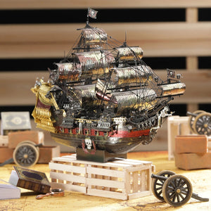 Planet Gates CHINA Piececool 3D Metal Puzzle The Queen Anne's Revenge Jigsaw Pirate Ship DIY Model Building Kits Toys for Teens Brain Teaser